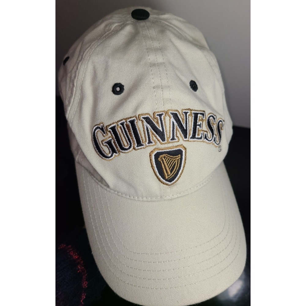 Guinness Beer Brand Logo Adjustable‎ Hat Beige Embroidered IRISH HARP